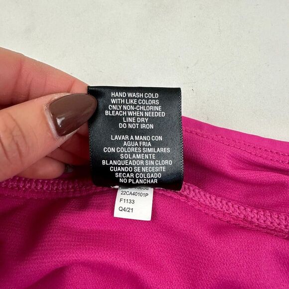 NWT Catalina Swimwear Pink Faux Wrap Skort Skirt W/ Shorts Plus Size 3X Stretch - Picture 7 of 11